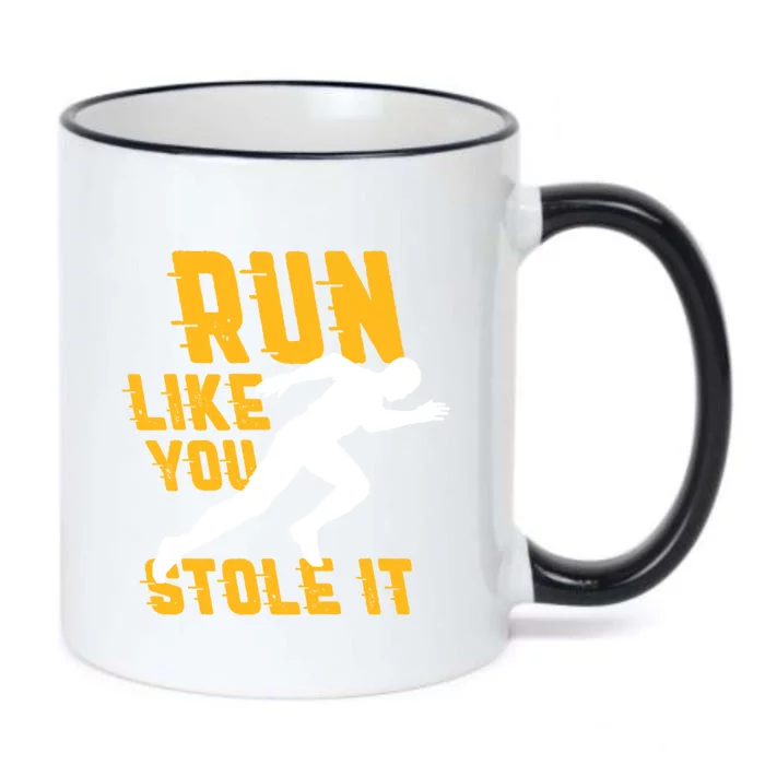 Run Like You Stole It Funny Running Jogging Workout Fitness Gift Black Color Changing Mug