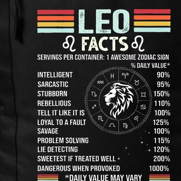 Retro Leo Zodiac Sign Astrology July August Birthday Leo Daily Commute Backpack