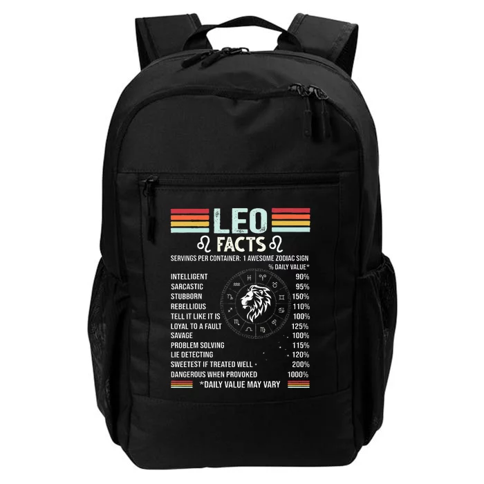 Retro Leo Zodiac Sign Astrology July August Birthday Leo Daily Commute Backpack