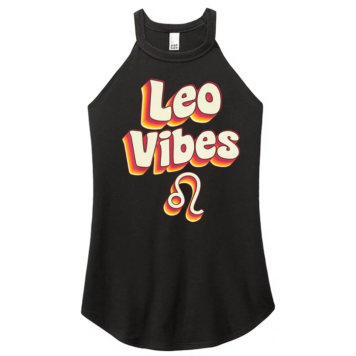 Retro Leo Zodiac Sign astrology July August Birthday Leo Women’s Perfect Tri Rocker Tank