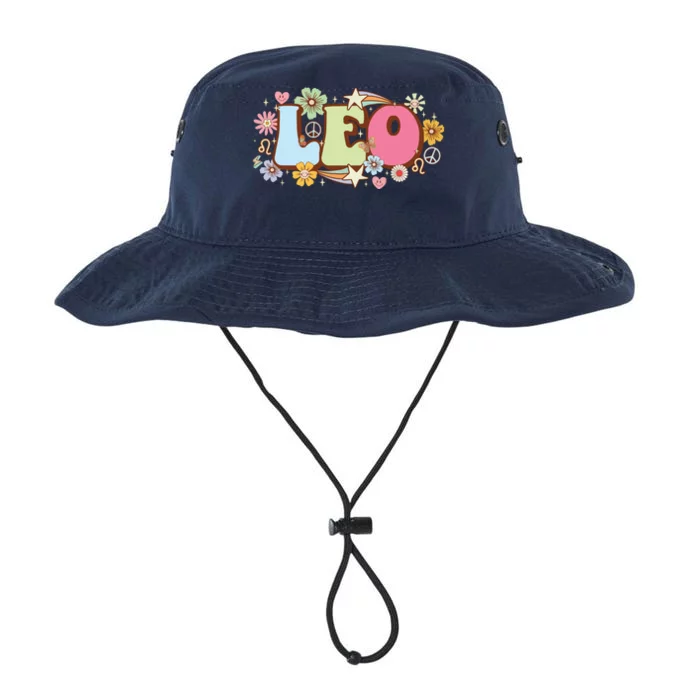 Retro Leo Zodiac Sign Astrology July August Birthday Leo Legacy Cool Fit Booney Bucket Hat