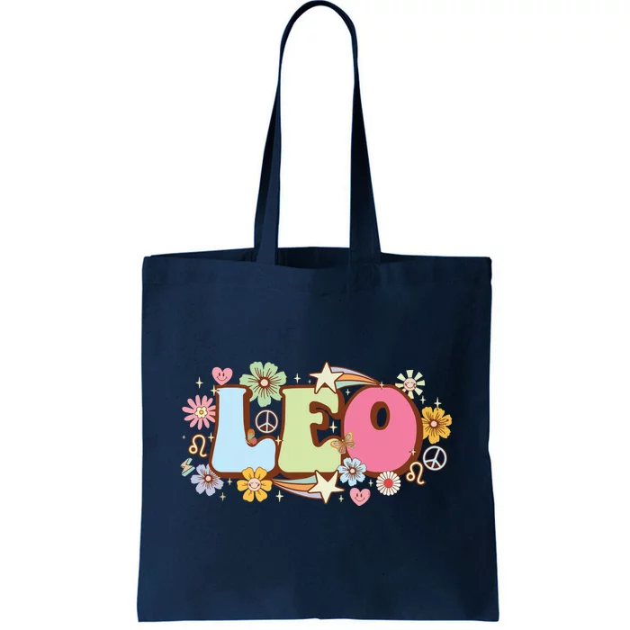 Retro Leo Zodiac Sign Astrology July August Birthday Leo Tote Bag