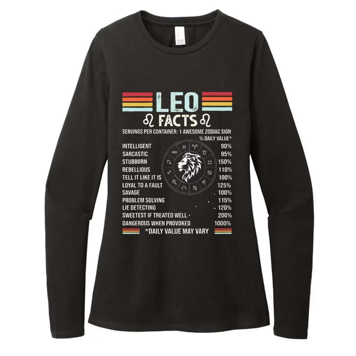 Retro Leo Zodiac Sign Astrology July August Birthday Leo Womens CVC Long Sleeve Shirt