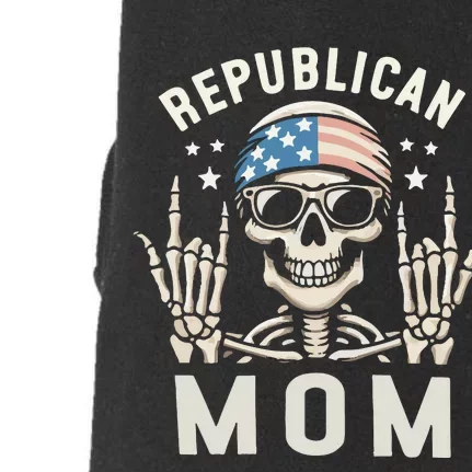 Republican Mom 2024 Election Skeleton Doggie 3-End Fleece Hoodie