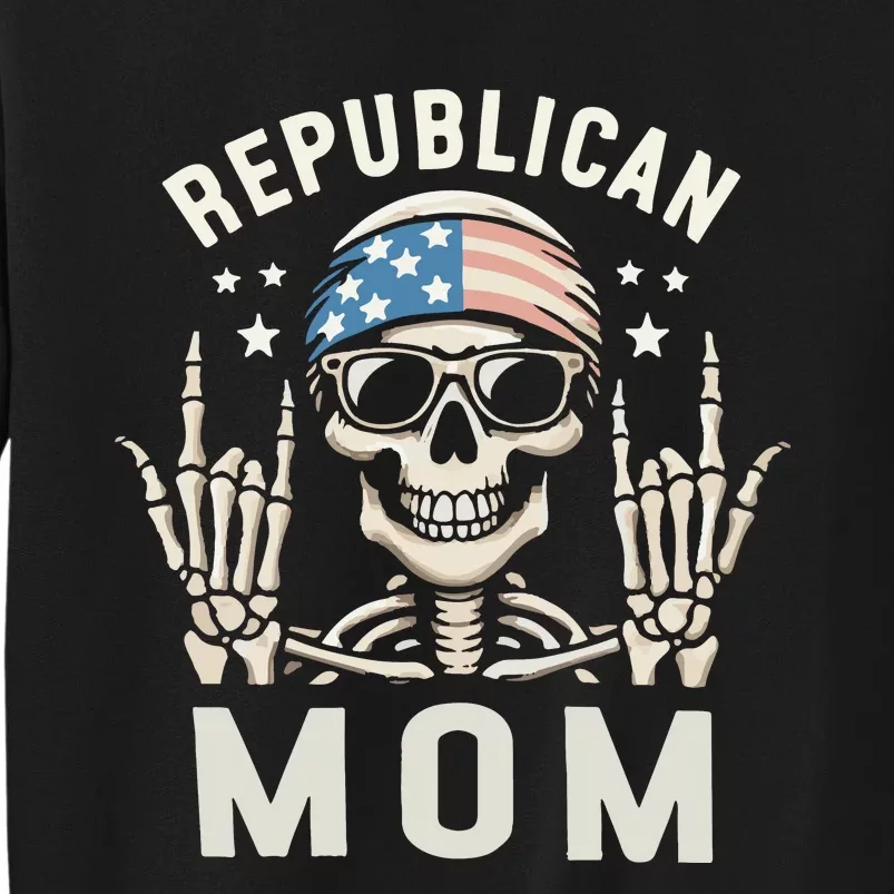 Republican Mom 2024 Election Skeleton Tall Sweatshirt