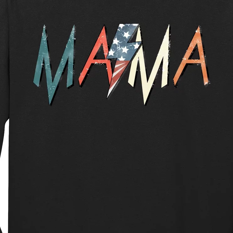 Rocker Mama 4th Of July Mom Mother's Day Long Sleeve Shirt