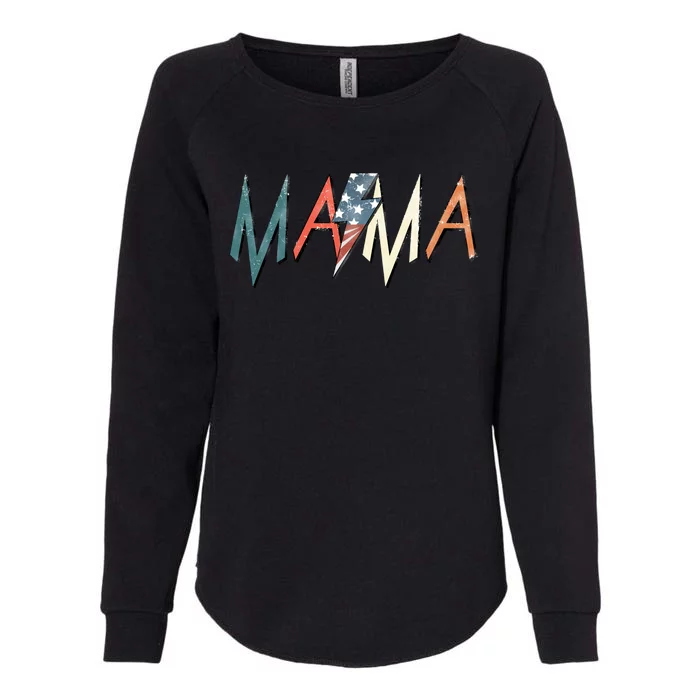 Rocker Mama 4th Of July Mom Mother's Day Womens California Wash Sweatshirt