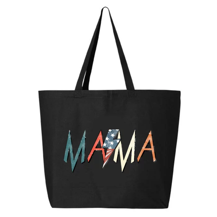 Rocker Mama 4th Of July Mom Mother's Day 25L Jumbo Tote