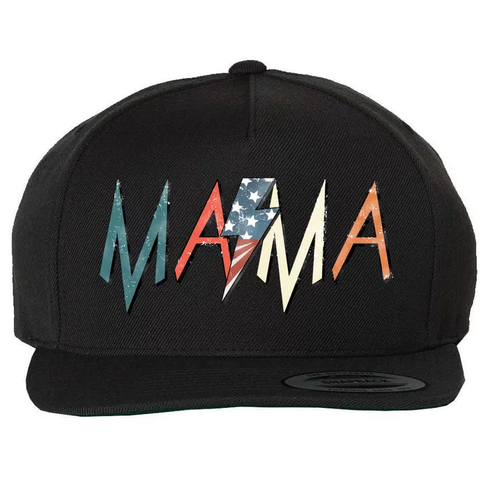 Rocker Mama 4th Of July Mom Mother's Day Wool Snapback Cap