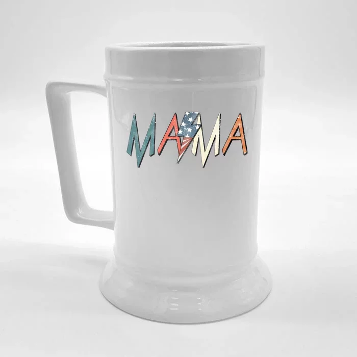 Rocker Mama 4th Of July Mom Mother's Day Front & Back Beer Stein