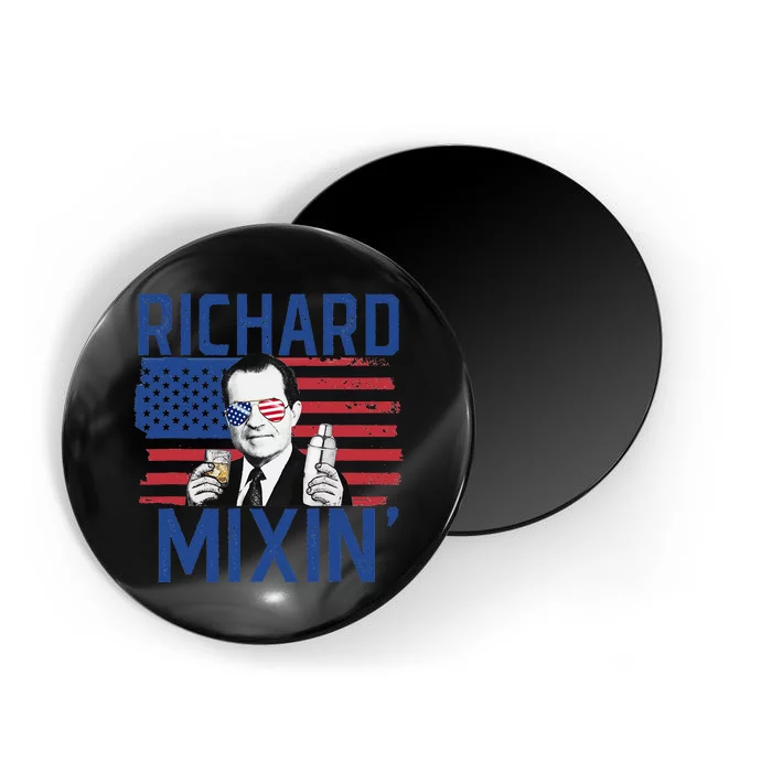 Richard Mixin' 4th Of July Funny Drinking President Nixon Magnet