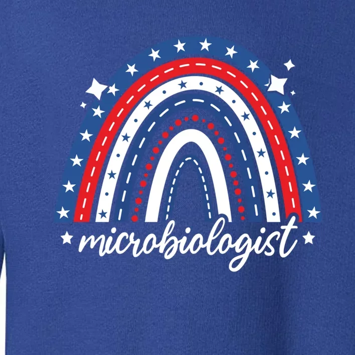 Rainbow Microbiologist 4th Of July Usa America Patriotic Gift Toddler Sweatshirt