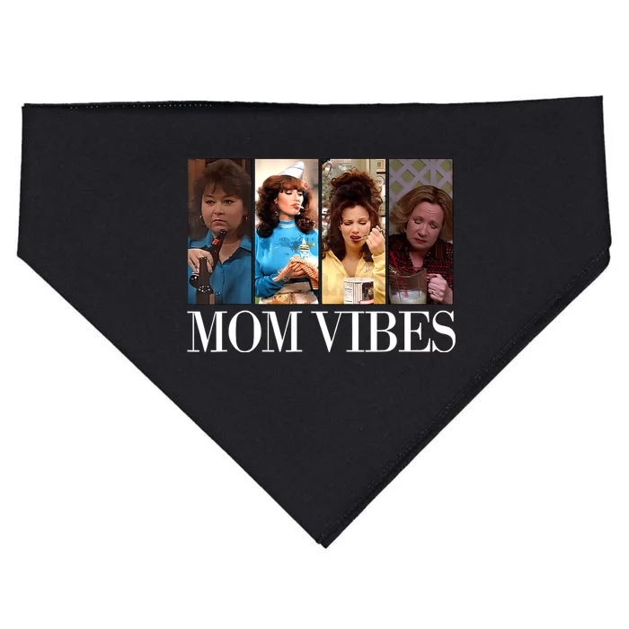 Retro Mom 90’S Vibes Vintage MotherS Day Iconics Mom USA-Made Doggie Bandana