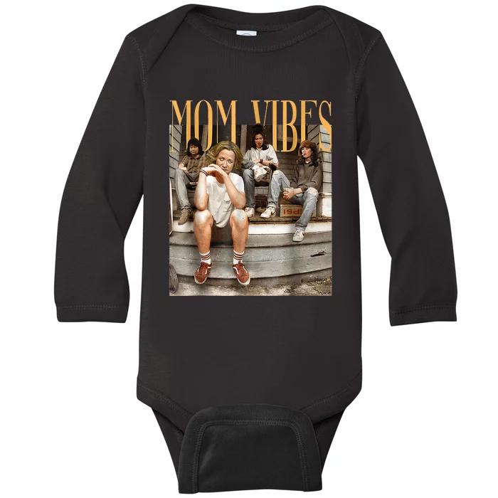 Retro Mom 90’S Vibes Vintage MotherS Day Mom Thug Life Baby Long Sleeve Bodysuit