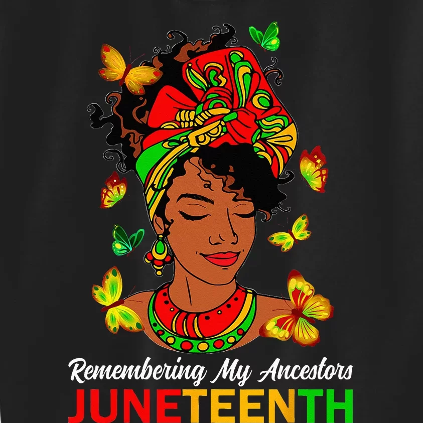 Remembering My Ancestors Juneteenth Celebrate Black Kids Sweatshirt