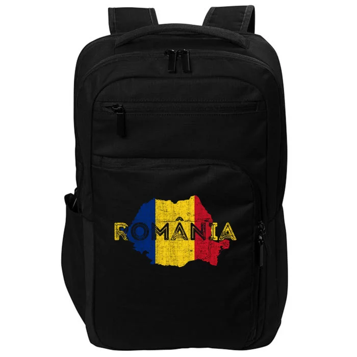 Roian Map And Flag Souvenir Gift Distressed Roia Gift Impact Tech Backpack