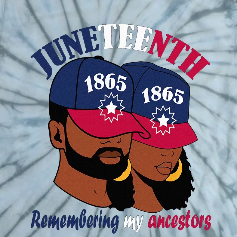 Remembering My Ancestors Juneteenth flag blue red white Tie-Dye T-Shirt