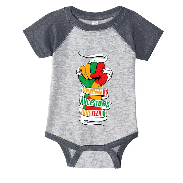 Remembering My Ancestors Juneteenth Black History Freedom Infant Baby Jersey Bodysuit