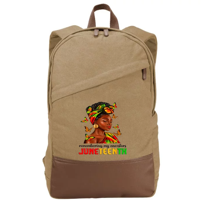 Remembering My Ancestors Juneteenth Celebrate Black Cotton Canvas Backpack