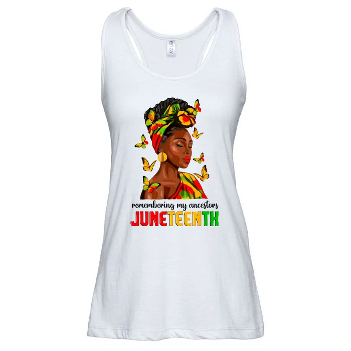 Remembering My Ancestors Juneteenth Celebrate Black Women Ladies Essential Flowy Tank