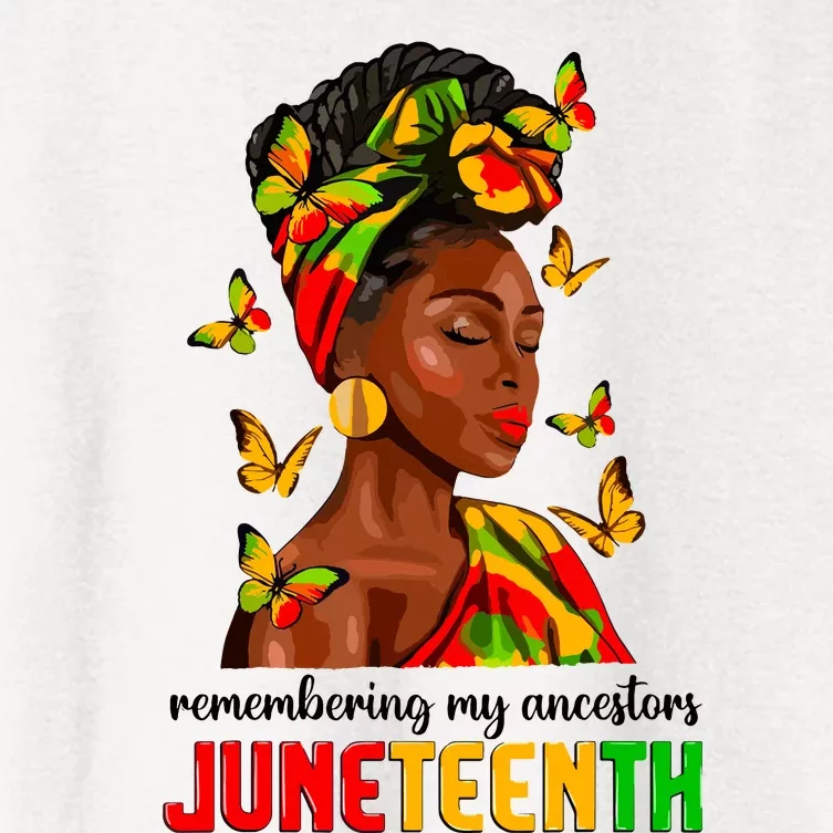 Remembering My Ancestors Juneteenth Celebrate Black Women Women's Crop Top Tee