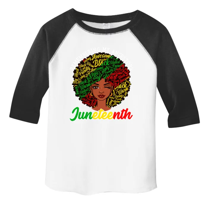 Remembering My Ancestors Juneteenth Black African Gift Toddler Fine Jersey T-Shirt