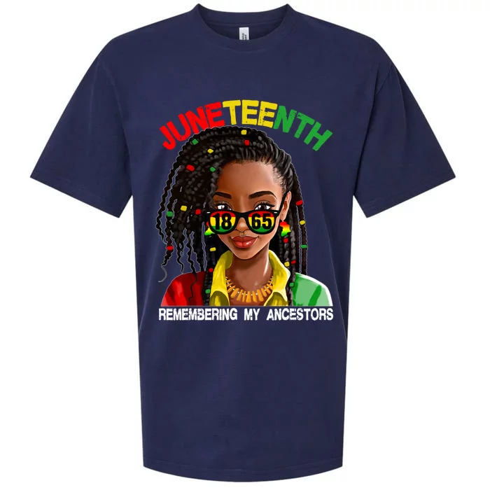 Remembering My Ancestors Juneteenth Celebrate Black Pride Women Sueded Cloud Jersey T-Shirt