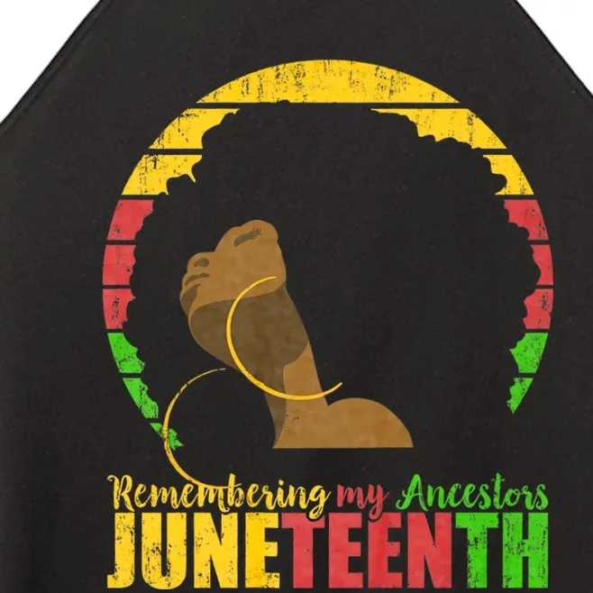 Remembering My Ancestors Juneteenth Black Freedom 1865 Women’s Perfect Tri Rocker Tank