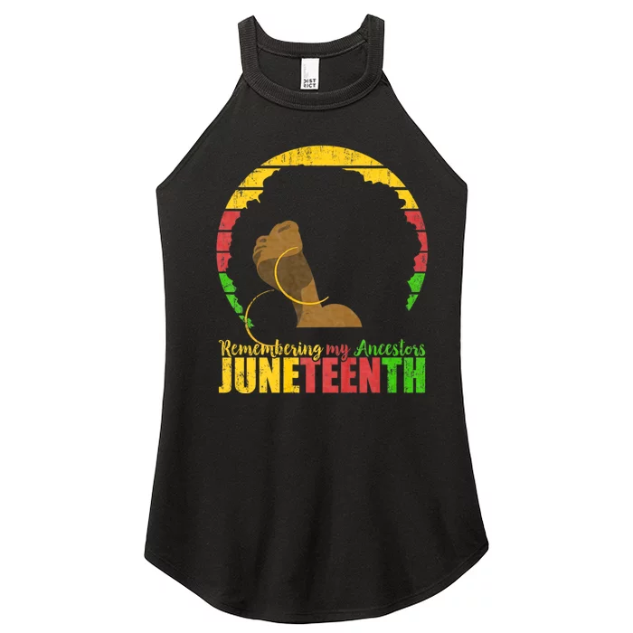 Remembering My Ancestors Juneteenth Black Freedom 1865 Women’s Perfect Tri Rocker Tank