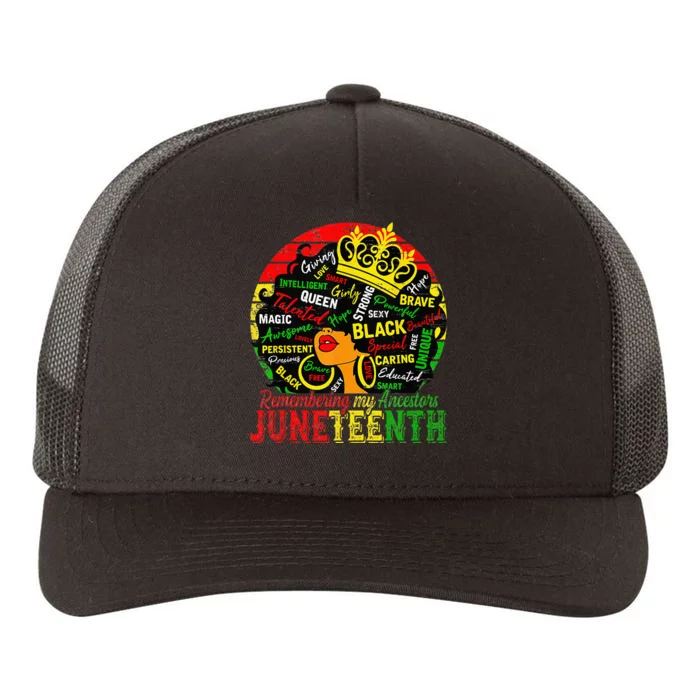 Remembering My Ancestors Juneteenth Celebrate Black Women Yupoong Adult 5-Panel Trucker Hat