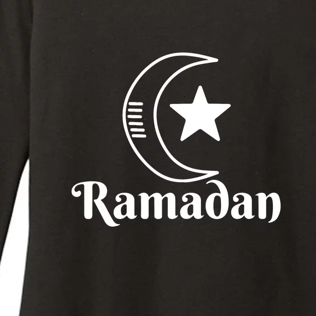 Ramadan Moon Arabic Calligraphy Gift For Ramadan Mubarak Womens CVC Long Sleeve Shirt