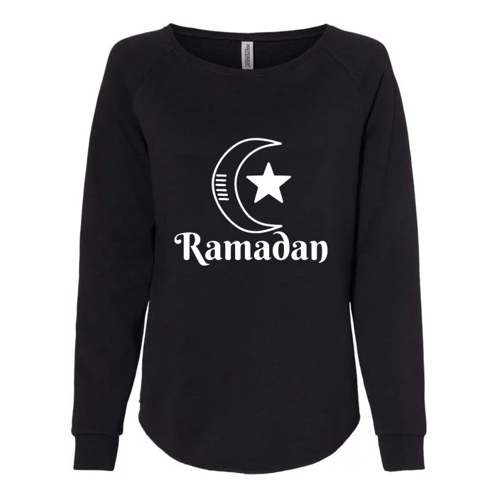 Ramadan Moon Arabic Calligraphy Gift For Ramadan Mubarak Womens California Wash Sweatshirt