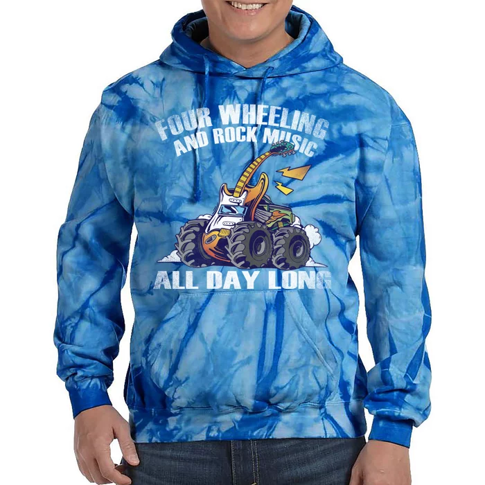 Rock Music And Four Wheeling Fan Gift Tie Dye Hoodie