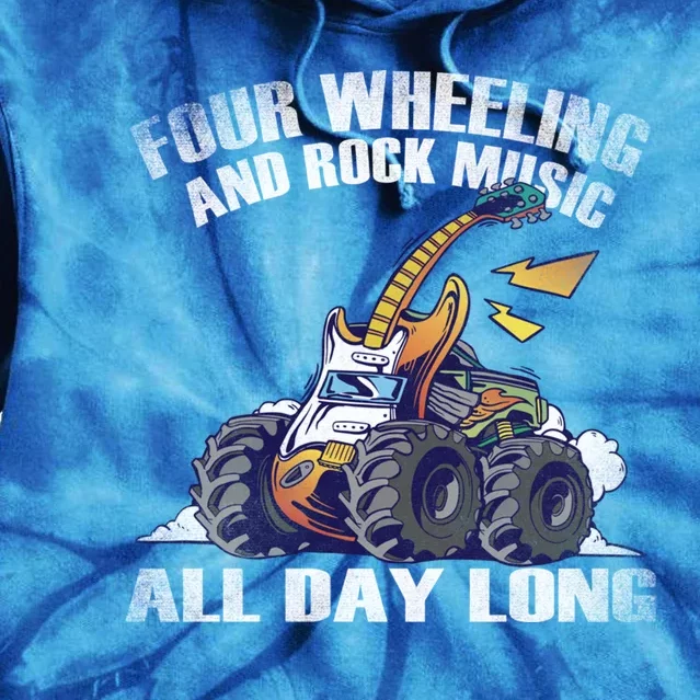 Rock Music And Four Wheeling Fan Gift Tie Dye Hoodie