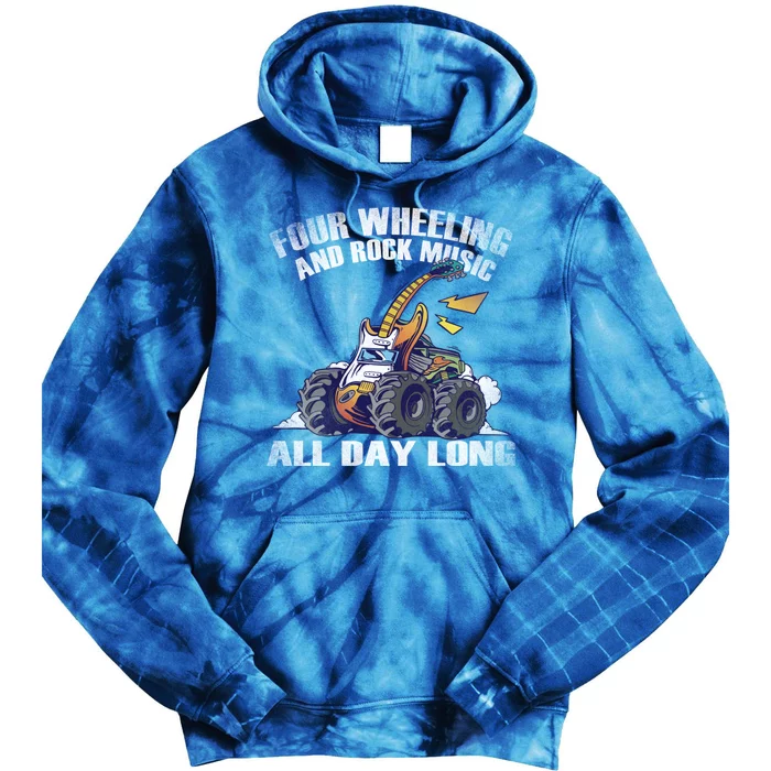 Rock Music And Four Wheeling Fan Gift Tie Dye Hoodie