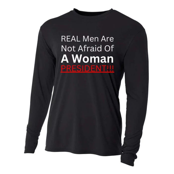 Real Me.N Are Not Afraid Of A Woman President Cooling Performance Long Sleeve Crew