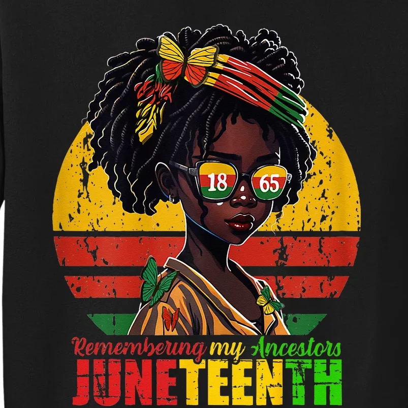 Remembering My Ancestors Juneteenth Loc'd Hair Tall Sweatshirt