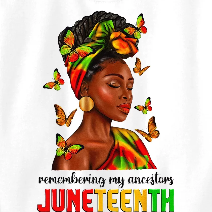 Remembering My Ancestors Juneteenth Celebrate Black Wo Kids Sweatshirt