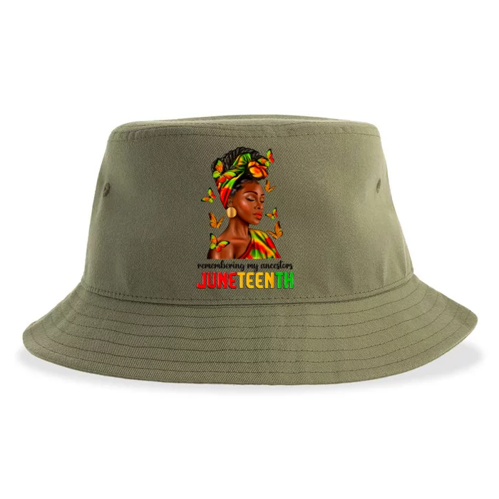 Remembering My Ancestors Juneteenth Celebrate Black Women Sustainable Bucket Hat