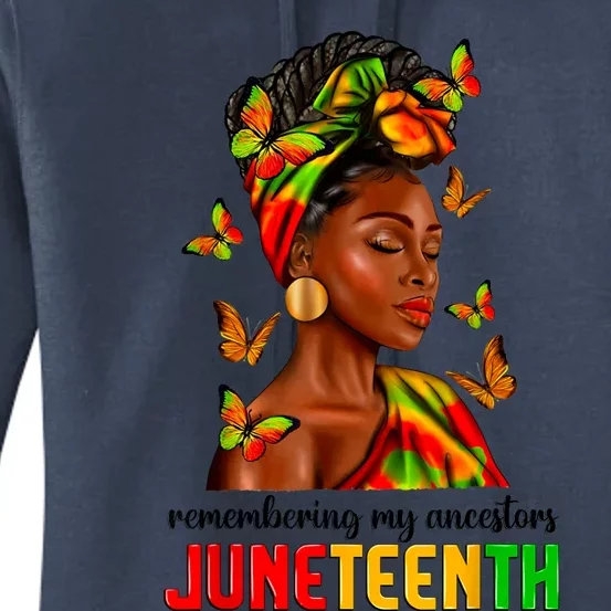 Remembering My Ancestors Juneteenth Celebrate Black Women Women's Pullover Hoodie