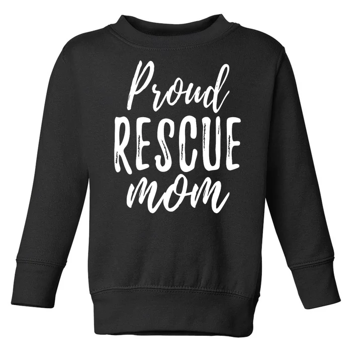 RESCUE MOM Animal Lovers Tee Shelter Dog Cat Love Toddler Sweatshirt