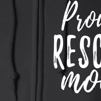 RESCUE MOM Animal Lovers Tee Shelter Dog Cat Love Full Zip Hoodie