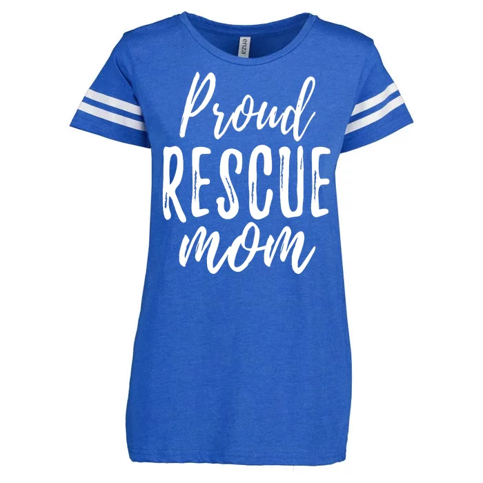 RESCUE MOM Animal Lovers Tee Shelter Dog Cat Love Enza Ladies Jersey Football T-Shirt