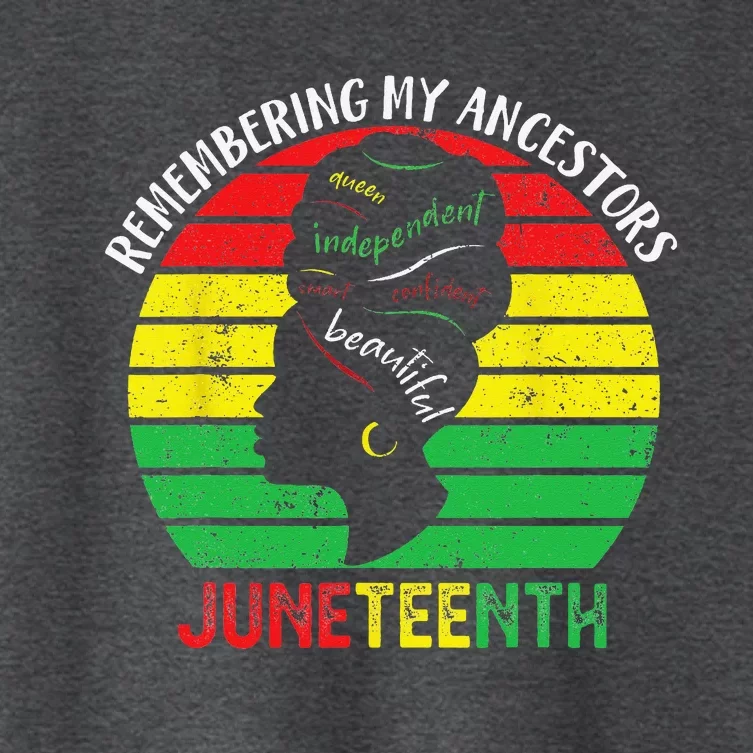 Remembering My Ancestors Celebrate Black Juneteenth Women's Crop Top Tee