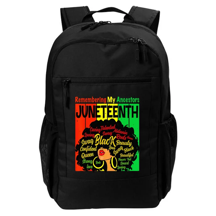 Remembering My Ancestors Juneteenth Natural Hair Black Daily Commute Backpack