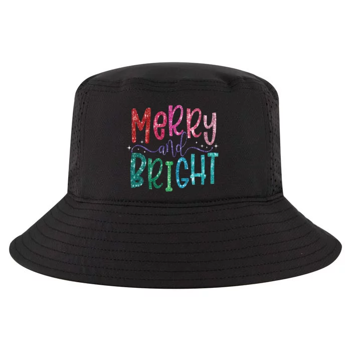 Retro Merry And Bright Merry Christmas Cool Comfort Performance Bucket Hat