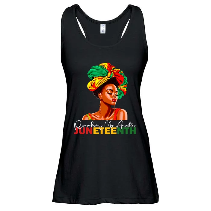 Remembering My Ancestors Juneteenth Celebrate Black Women Ladies Essential Flowy Tank