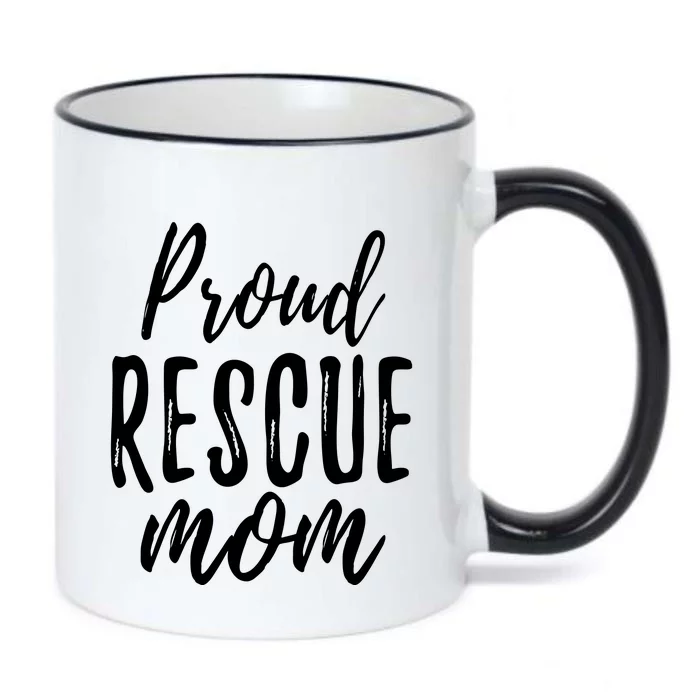 RESCUE MOM Animal Lovers Tee Shelter Dog Cat Love Black Color Changing Mug