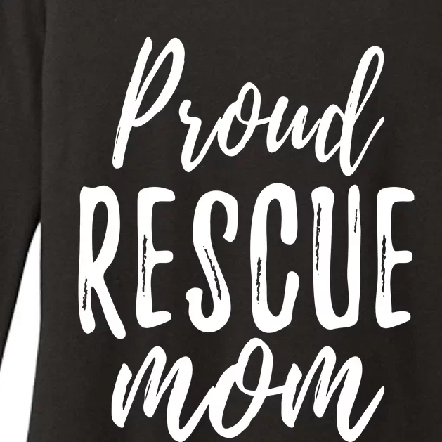 RESCUE MOM Animal Lovers Tee Shelter Dog Cat Love Womens CVC Long Sleeve Shirt