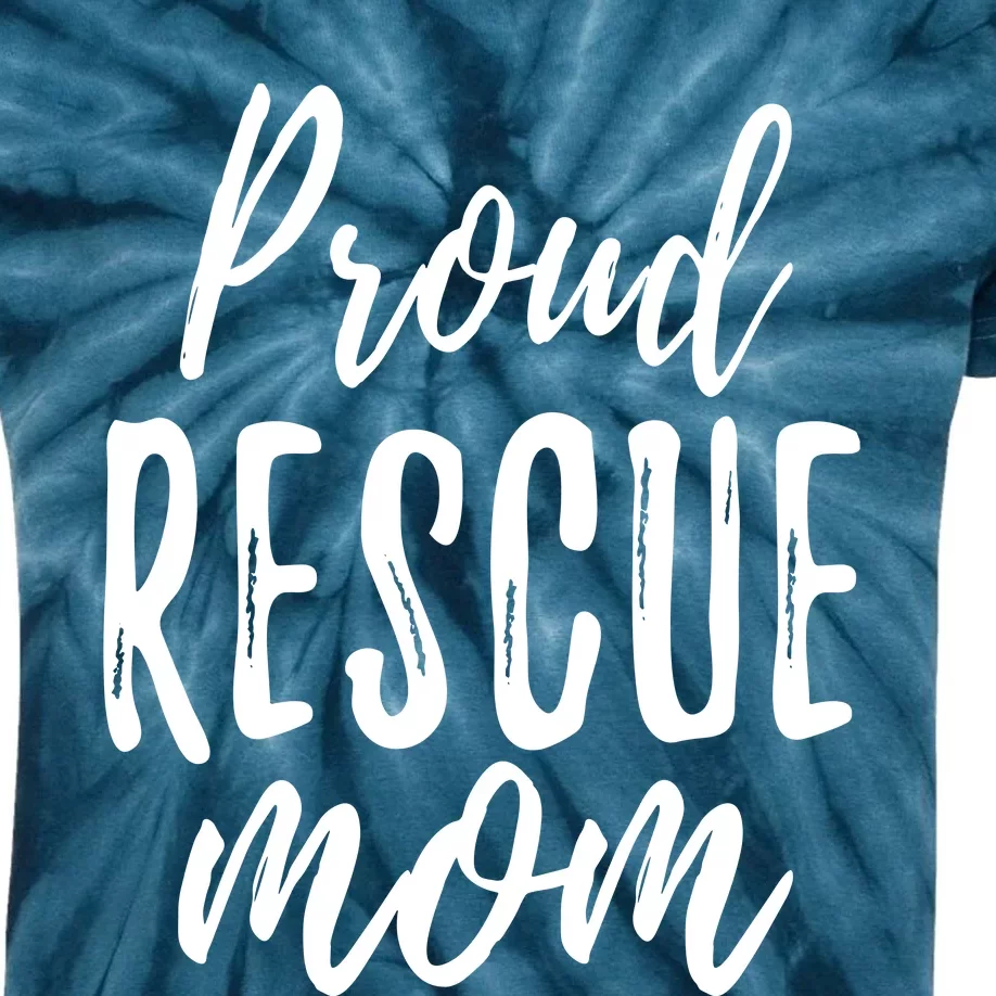 RESCUE MOM Animal Lovers Tee Shelter Dog Cat Love Kids Tie-Dye T-Shirt